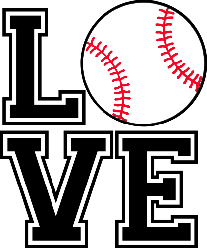 (s041-9) Stacked Love Baseball Softball Round or Heart Ball