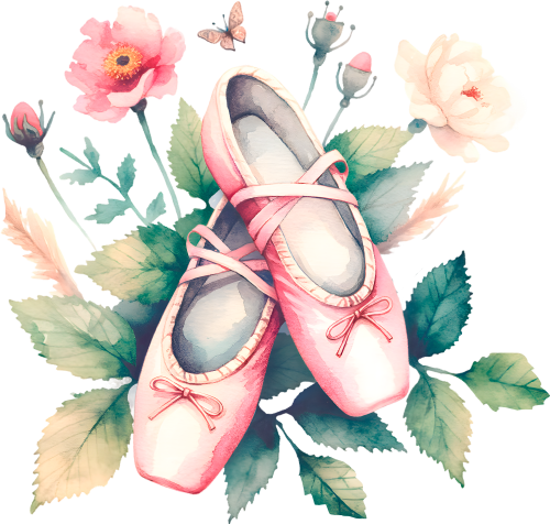 (042-01-K) Ballerina Ballet Slippers Pointe Shoes