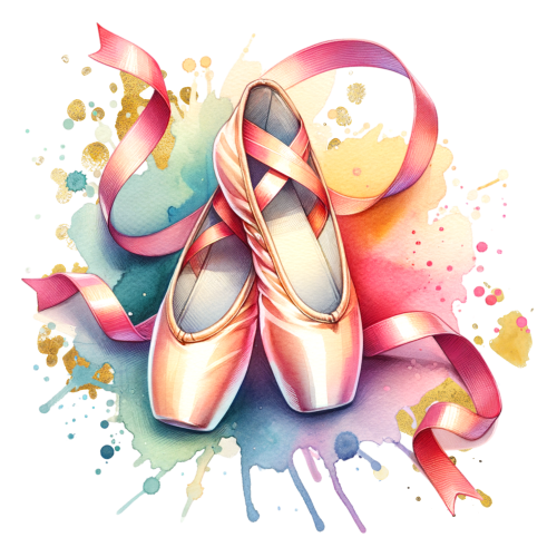 (042-01-L) Ballerina Ballet Slippers Pointe Shoes