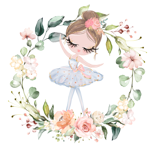 (042-05-M) Ballerina Flower Wreath