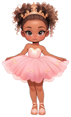 (042-04) African American Ballerina Pink Tutu