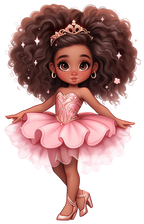 (042-04) African American Ballerina Pink Tutu