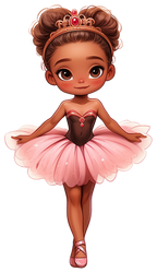 (042-04) African American Ballerina Pink Tutu