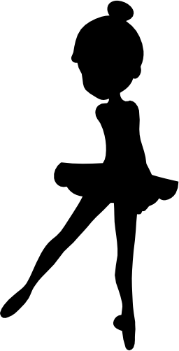 (s042-7-2G) Ballerina Ballet Dancer Silhouette