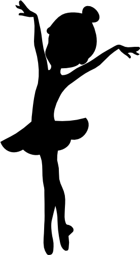 (s042-7-2H) Ballerina Ballet Dancer Silhouette