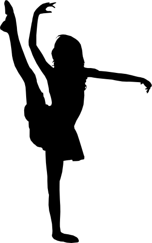 (s042-7-2K) Ballerina Ballet Dancer Silhouette