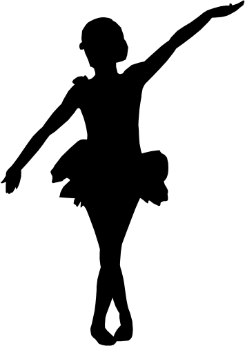 (s042-7-2N) Ballerina Ballet Dancer Silhouette