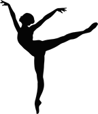 (042-07-1) Ballerina Ballet Dancer Silhouette