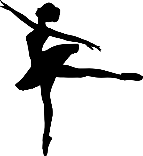 (s042-7-1H) Ballerina Ballet Dancer Silhouette