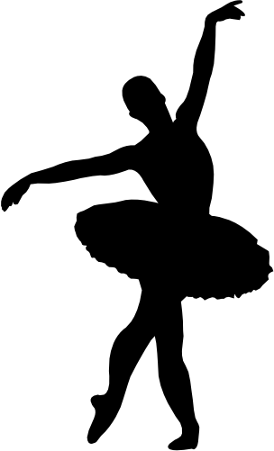 (s042-7-1K) Ballerina Ballet Dancer Silhouette