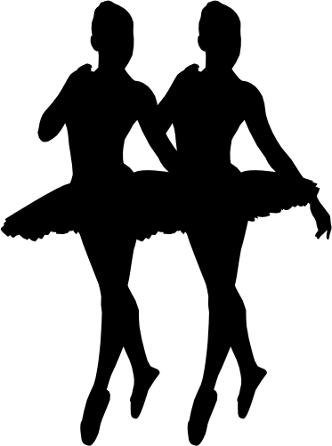 (s042-7-1N) Ballerina Ballet Dancer Silhouette