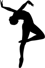 (042-07-1) Ballet Dancer Silhouette