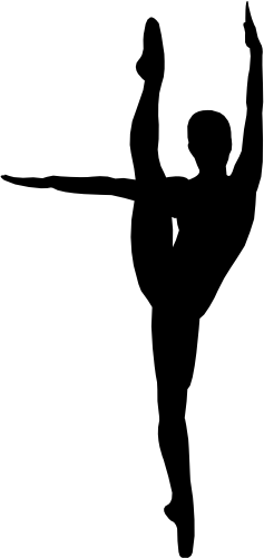 (042-07-1) Ballet Dancer Silhouette