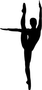 (042-07-1) Ballet Dancer Silhouette