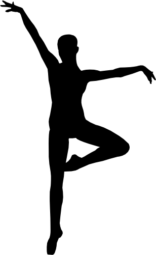 (s042-7-1R) Ballerina Ballet Dancer Silhouette