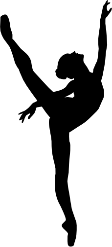 (042-07-1) Ballet Dancer Silhouette