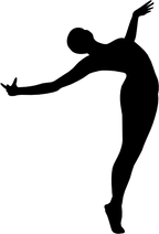 (042-07-1) Ballet Dancer Silhouette