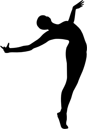 (s042-7-1V) Ballerina Ballet Dancer Silhouette
