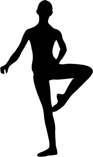 (042-07-1) Ballet Dancer Silhouette
