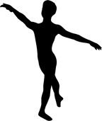 (042-07-1) Ballet Dancer Silhouette