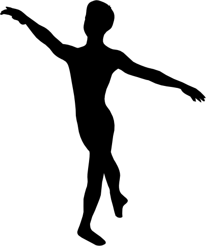 (s042-7-1X) Ballerina Ballet Dancer Silhouette