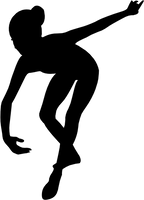 (042-07-1) Ballet Dancer Silhouette