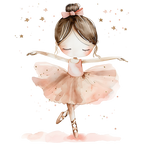 (042-08) Cute Watercolor Ballerina