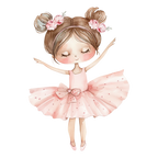 (042-08) Cute Watercolor Ballerina