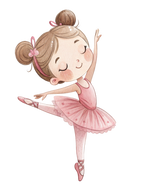 (042-09) Cute Kawaii Watercolor Ballerina