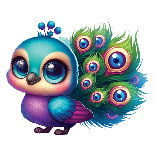 (s043-1-2A) Baby Peacock