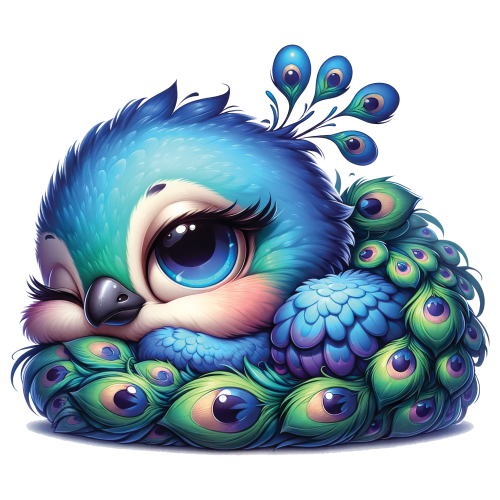 (s043-1-2B) Baby Peacock