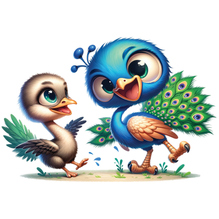 (s043-2-2D) Baby Peacock