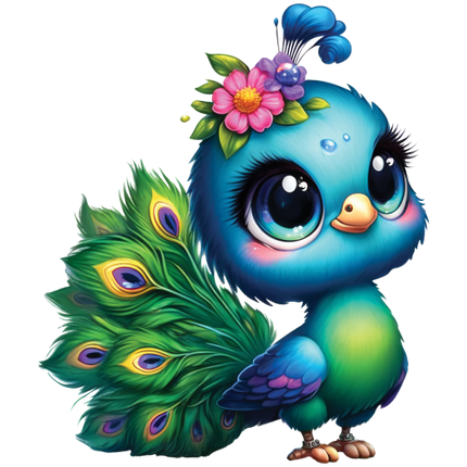 (s043-1-2F) Baby Peacock
