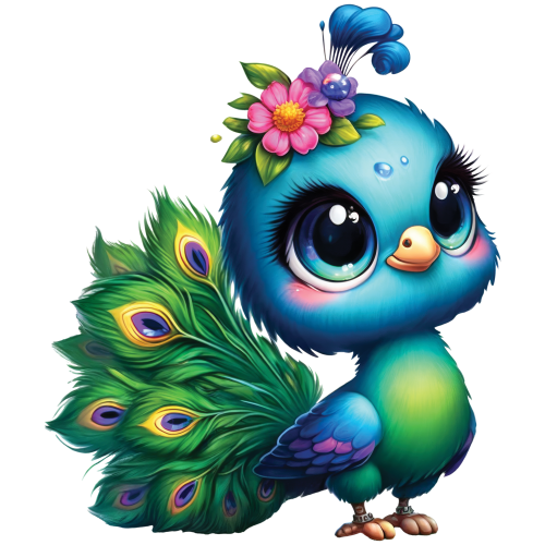 (s043-1-2F) Baby Peacock