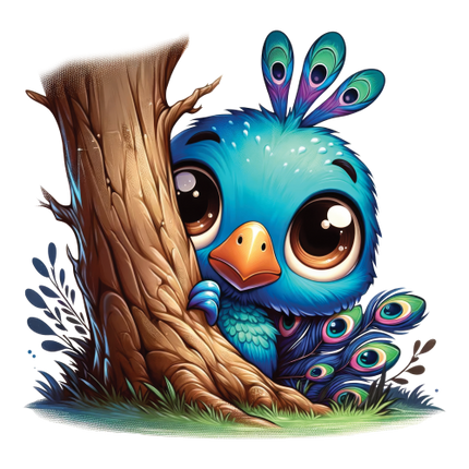 (s043-2-2G) Baby Peacock