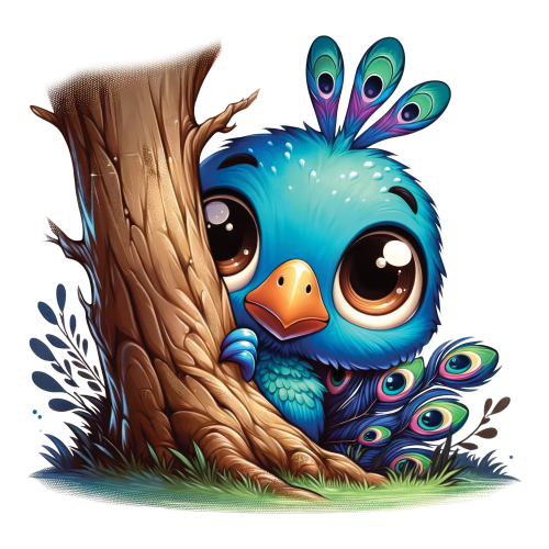 (s043-2-2G) Baby Peacock