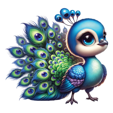 (s043-1-2H) Baby Peacock