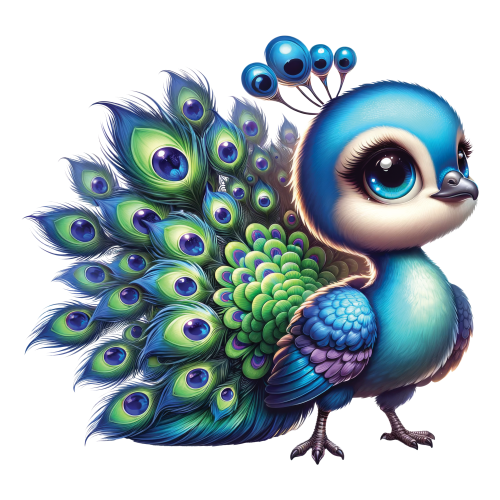 (s043-1-2H) Baby Peacock