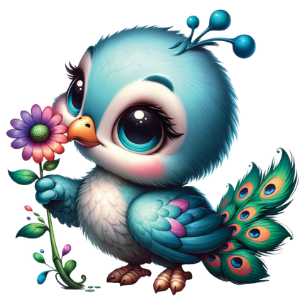 (s043-2-2I) Baby Peacock