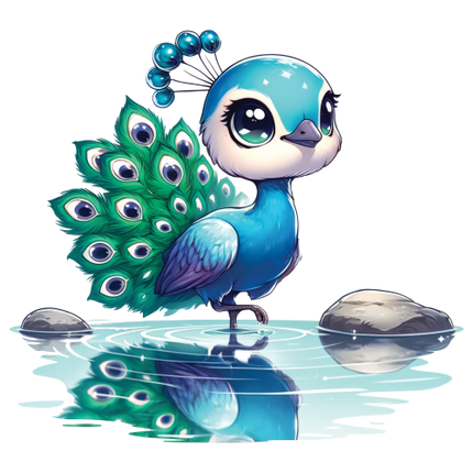 (s043-2-2J) Baby Peacock