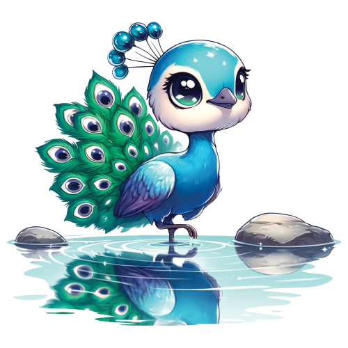 (s043-2-2J) Baby Peacock