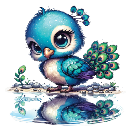 (s043-2-2K) Baby Peacock
