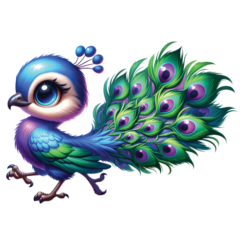 (s043-1-1Z) Baby Peacock