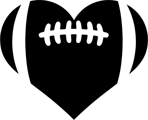 (s044-1-S) Heart Football Ball