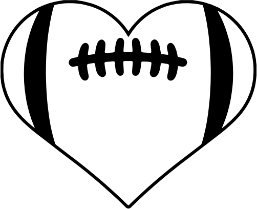 (s044-1-T) Heart Football Ball