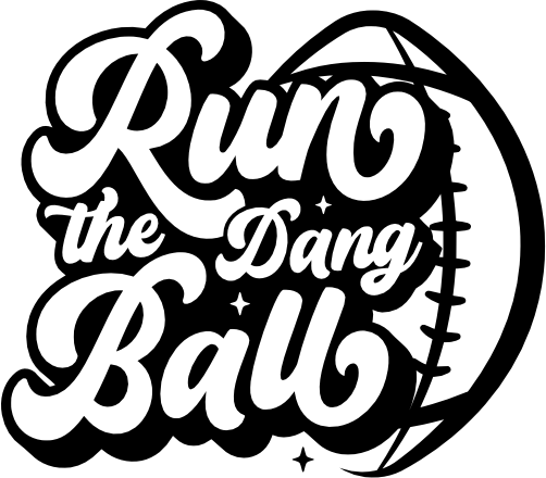 (044-04-2K) Run the Dang Ball Football Iron-On Transfer