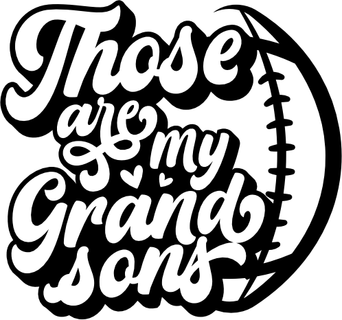 (044-04-2N) Those Are My Grandsons Football Iron-On Transfer