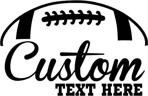 (044-08-1B) Football Custom Iron-On Transfer