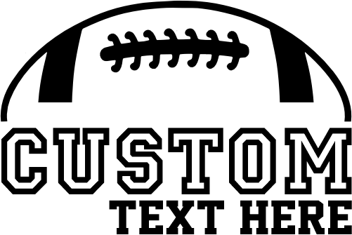 (044-08-1N) Football Team Name Custom Iron-On Transfer