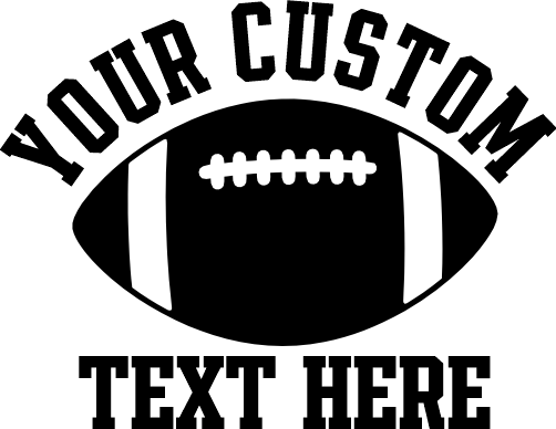 (044-08-1Y) Football Custom Text Iron-On Transfer